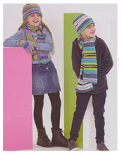 Load image into Gallery viewer, James Brett Double Knit Knitting Pattern - Children&#39;s Winter Accessories (JB830)