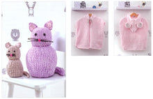 Load image into Gallery viewer, James Brett Chunky Knitting Pattern - Child&#39;s Cat or Mouse Poncho &amp; Toy (JB835)