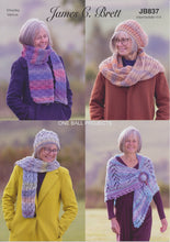 Load image into Gallery viewer, James Brett Chunky Knitting Pattern - Ladies Accessories (JB837)