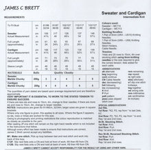 Load image into Gallery viewer, James Brett Chunky Knitting Pattern - Ladies Sweater and Cardigan (JB841)