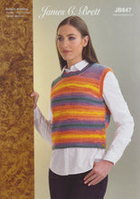 Load image into Gallery viewer, James Brett Double Knit Knitting Pattern - Ladies Slipover (JB847)
