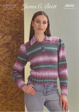 Load image into Gallery viewer, James Brett Double Knit Knitting Pattern - Ladies Sweater (JB849)
