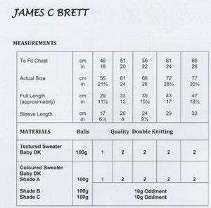 James Brett DK Double Knitting Pattern - Boys Or Girls Nautical Sweaters (JB872)