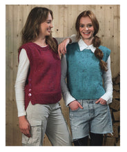 Load image into Gallery viewer, James Brett Knitting Pattern Ladies Slipover Vests (JB891)