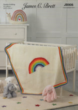 Load image into Gallery viewer, James Brett Double Knit Knitting Pattern - Rainbow Theme Blanket JB906