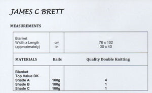 James Brett Double Knit Knitting Pattern - Duck Babies Blanket JB907