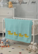 Load image into Gallery viewer, James Brett Double Knit Knitting Pattern - Duck Babies Blanket JB907