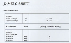 James Brett Double Knit Knitting Pattern – Whale Babies Blanket JB909