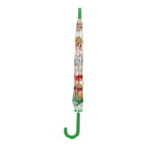Load image into Gallery viewer, Fallen Fruits Kids Transparent Umbrella with Animal Themed Jungle Design