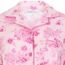 Load image into Gallery viewer, Slenderella Ladies Modern Floral Cotton Interlock Nightshirt Piink - UK 12/14