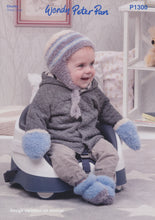 Load image into Gallery viewer, Wendy Peter Pan Chunky Knitting Pattern - Baby Hats Mittens &amp; Bootees (P1300)