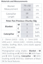 Load image into Gallery viewer, Wendy Peter Pan Chunky Knitting Pattern - Blanket &amp; Caterpillar Toy (P1302)