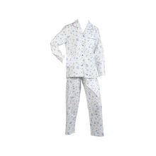 Load image into Gallery viewer, Slenderella Ladies Lightweight Floral Pyjama Set Blue - UK 20/22