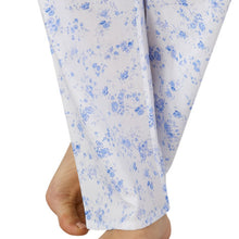 Load image into Gallery viewer, https://images.esellerpro.com/2278/I/177/563/PJ3208-slenderella-ladies-womens-floral-cotton-pyjamas-blue-close-up-2.jpg