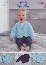 Load image into Gallery viewer, Wendy Peter Pan Baby Double Knitting Pattern - Cardigans (PP001)