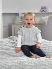 Load image into Gallery viewer, Wendy Peter Pan Baby Double Knitting Pattern - Sweater Slipover &amp; Hat (PP003)