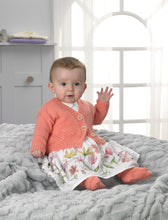 Load image into Gallery viewer, Wendy Peter Pan Baby Double Knitting Pattern - Cardigans &amp; Bootees (PP007)