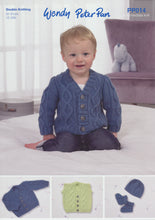 Load image into Gallery viewer, Wendy Peter Pan Baby DK Knitting Pattern - Cardigan Waistcoat &amp; Bootees (PP014)