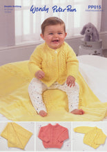 Load image into Gallery viewer, Wendy Peter Pan Baby DK Knitting Pattern - Cardigan Sweater &amp; Blanket (PP015)