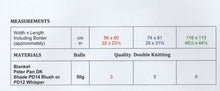 Load image into Gallery viewer, Wendy Peter Pan Baby Double Knitting Pattern - Blankets (PP022)