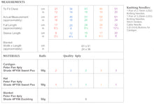 Load image into Gallery viewer, Wendy Peter Pan Baby 4ply Knitting Pattern - Cardigan Blanket &amp; Hat (PP026)