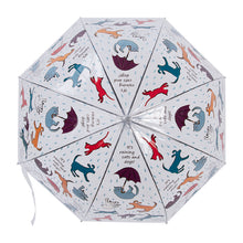 Load image into Gallery viewer, Esschert Design Transparent &quot;It&#39;s Raining Cats &amp; Dogs&quot; Umbrella (80cm Diameter)
