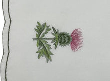 Load image into Gallery viewer, Embroidered Thistle Traycloth (12&quot; x 18&quot;)