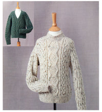 Load image into Gallery viewer, Aran Knitting Pattern for Childrens Cabled Sweaters (UKHKA 161)