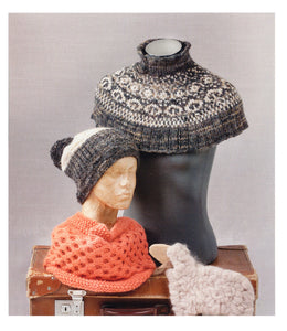 Chunky Knitting Pattern for Ladies Neck Warmer Cowl & Hat (UKHKA 164)