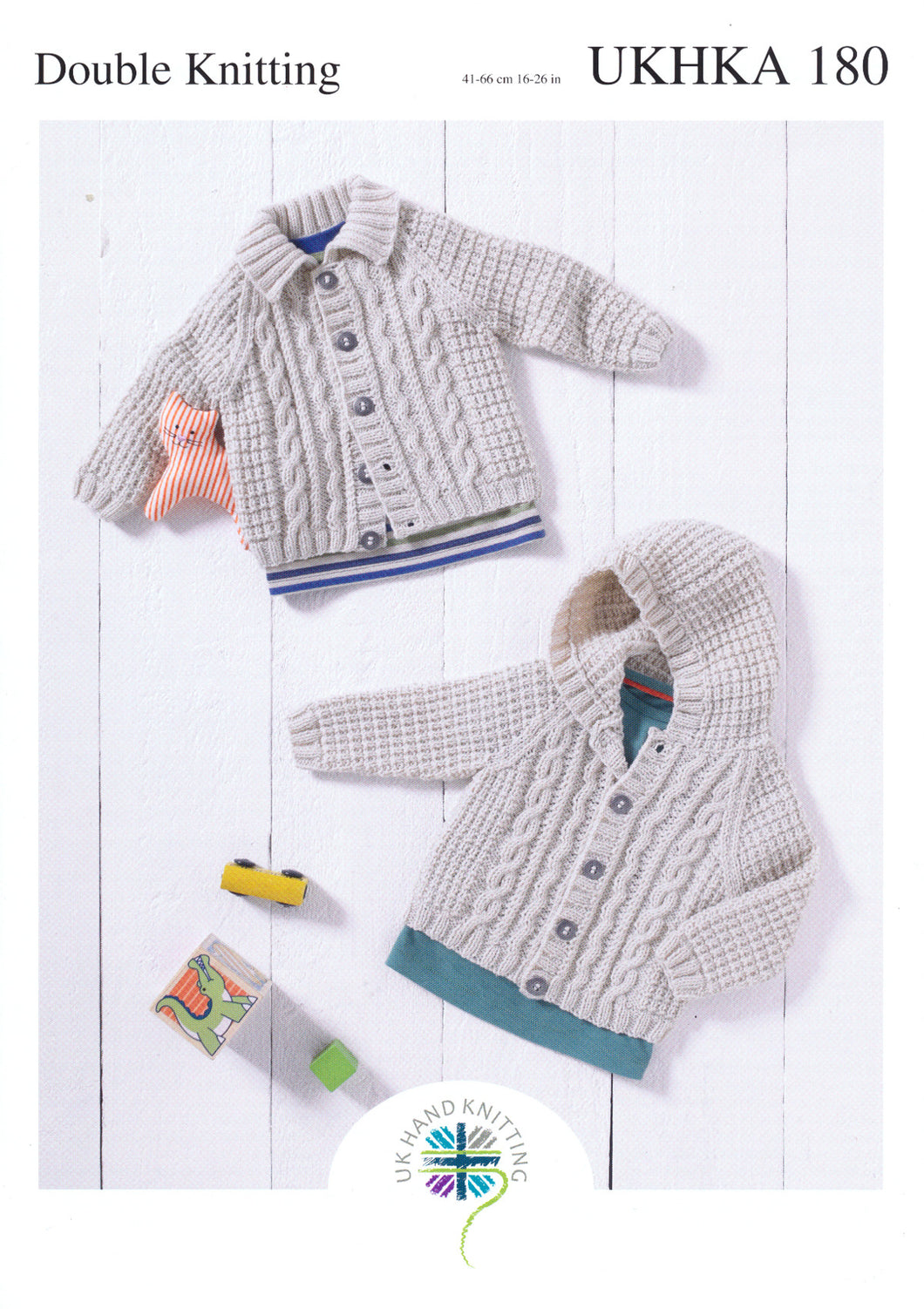 Double Knitting Pattern for Baby's Cardigans (UKHKA 180)