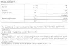Load image into Gallery viewer, Double Knitting Pattern for Cable Baby Blanket &amp; Bootees (UKHKA 183)