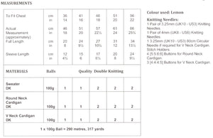 UKHKA 193 Double Knitting Pattern - Baby Cardigans & Sweater