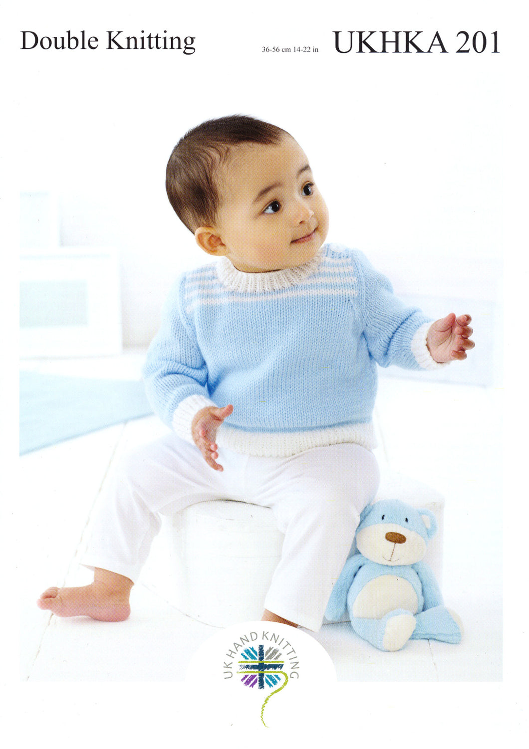 UKHKA 201 Double Knitting Pattern - Baby Cardigans & Sweater