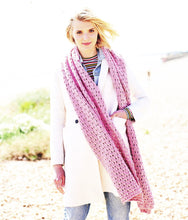 Load image into Gallery viewer, UKHKA 203 Chunky Knitting Pattern - Ladies Hat Mittens &amp; Scarf