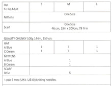 Load image into Gallery viewer, UKHKA 203 Chunky Knitting Pattern - Ladies Hat Mittens &amp; Scarf