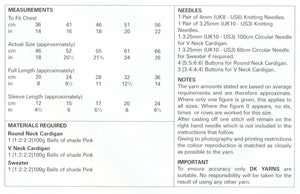 UKHKA 220 Double Knit Knitting Pattern - Baby Sweater & Cardigans