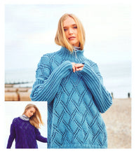 Load image into Gallery viewer, UKHKA 225 Chunky Knitting Pattern - Ladies Sweaters