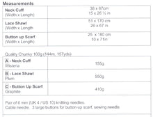 Load image into Gallery viewer, UKHKA 226 Chunky Knitting Pattern - Ladies Shawl &amp; Scarf
