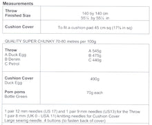 Load image into Gallery viewer, UKHKA 230 Super Chunky Knitting Pattern - Blanket &amp; Cushion Cover
