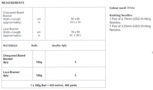 UKHKA 233 4ply Knitting Pattern - Baby Blankets