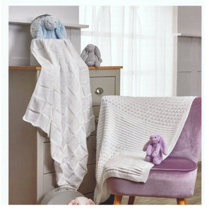 UKHKA 233 4ply Knitting Pattern - Baby Blankets