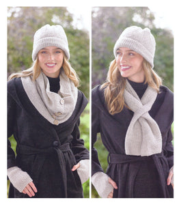 UKHKA 237 Double Knit Knitting Pattern - Ladies Winter Accessories