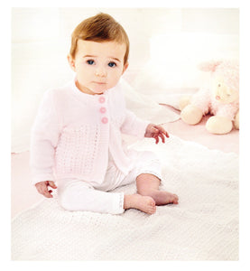 UKHKA 243 4ply Knitting Pattern - Baby Cardigans & Blanket