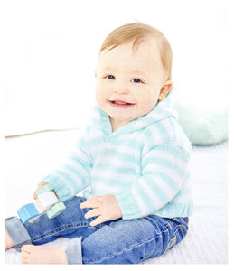 UKHKA 244 Double Knit Knitting Pattern - Baby Hoodies & Sweater