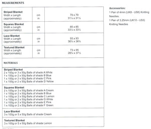 UKHKA 246 Double Knit Knitting Pattern - Baby Blankets