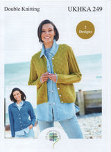 Load image into Gallery viewer, UKHKA 249 Women&#39;s Double Knit Knitting Pattern - 2 Design Cardigans