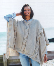 Load image into Gallery viewer, UKHKA 253 Chunky Knitting Pattern -Women&#39;s Chunky Roll Neck &amp; Round Poncho