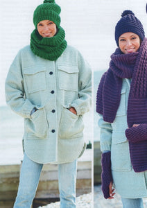 UKHKA 254 Knitting Pattern - Ladies Winter Chunky Accessories