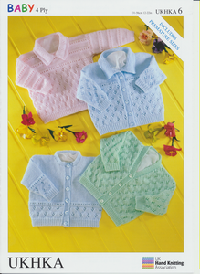 Baby & Premature Baby Knitting Pattern - Long Sleeved Cardigans & Jumper UKHKA6