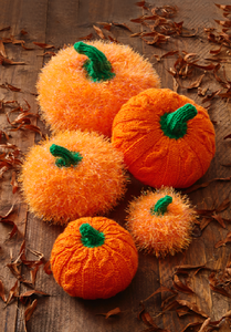 King Cole Tinsel Chunky Knitting Pattern - Halloween Pumpkin Toys (9180)